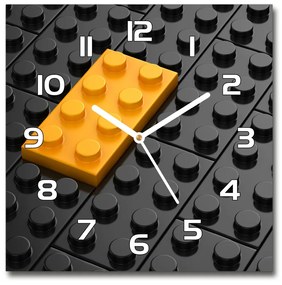 Sklenené hodiny štvorec Lego pl_zsk_30x30_f_93866818