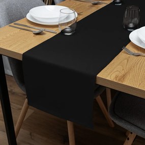Biante Dekoračný behúň na stôl Rongo RG-014 Čierny 45x120 cm