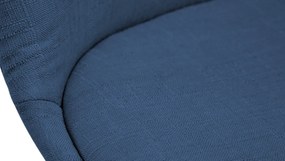 Stolička Borne V2 látka (SET 4 ks), drevené nohy orech - Modrá