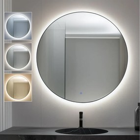 Brilagi - LED kúpeľňové zrkadlo VENA BLACK LED/32W/230V 100 cm IP44 CRI 90 stmievateľné+CCT