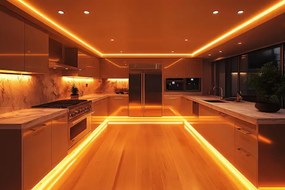 BERGE LED pásik COB Neon 24V - 480D - 9W/m - IP20 - 1m - 990lm - teplá farba