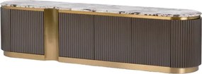 TV stolík Stilig ST916 200 cm mramor/grafit/zlatý