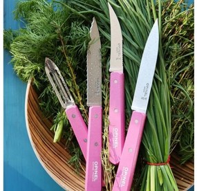 Nôž na zeleninu Opinel Les Essentiels N°114 7 cm, ružový, 002037
