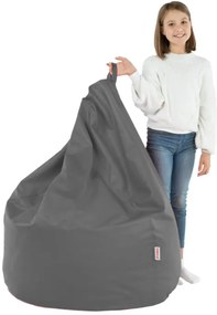 Sedací vak SAKO sivý ekokoža