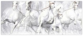 Obraz - Ilustrácie závodných koní (120x50 cm)