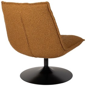 Okrovožlté kreslo z textílie bouclé Jax – White Label