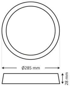 LED Stropné svietidlo LED/24W/230V 4200K pr. 28,5 cm biela