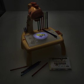 KIK Projektor kresliaci stôl žirafa žltá