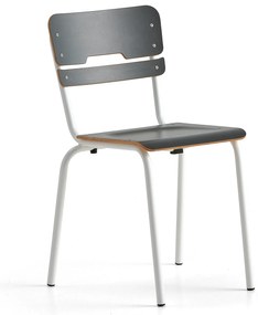 Školská stolička SCIENTIA, nízke sedadlo, V 460 mm, biela/antracit