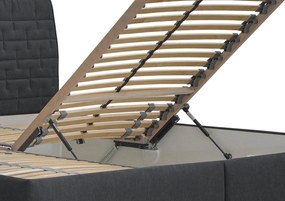 Posteľ Rita 180x200 cm, antracitová látka