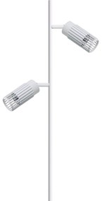 Stojacia lampa Vertical, 2x biele kovové tienidlo, w