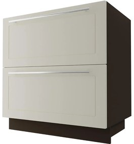 Kuchynská skrinka D2M/80 Quantum vanilla mat/lava