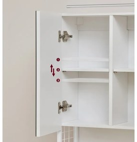 Zrkadlová kúpeľňová skrinka SKY biela