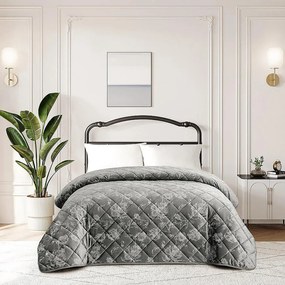 Prikrývka na posteľ Amanda RQ-101 170x220 cm sivá
