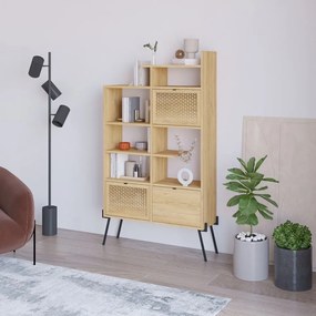 Knižnica v dekore duba v prírodnej farbe 95x170 cm Ecrin – Marckeric