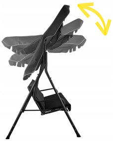 Záhradná hojdačka TRAPPIN A čierna