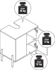 Umývadlová skrinka s drevenou dyhou