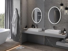Mexen Elz, LED kúpeľňové zrkadlo s podsvietením 60 x 80 cm, 6000K, ochrana proti zahmlievaniu, 9802-060-080-611-00