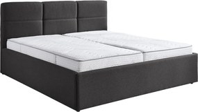 Posteľ Domango 140x200 cm, antracitovo šedá látka