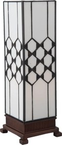 Stolná lampa Tiffany Roof - 12*12*36 cm E14 / max. 25 Watt