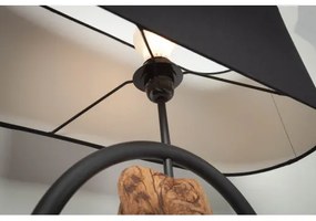 Stojaca lampa 40398 Elements 147cm Čierna Drevo Acacia  - Komfort-nábytok