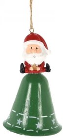 Vianočný zvonček s figúrkou Santa Clausa 10 cm
