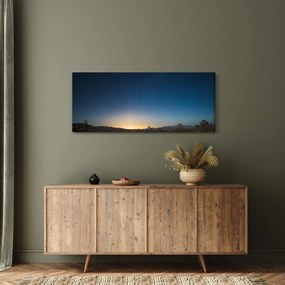 Obraz - Nočné nebo nad cestou (120x50 cm)