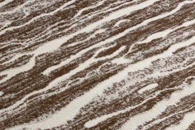 Moderný MEFE Vlny koberec 8761 - Štrukturálny, dve vrstvy rúna tmavo-béžová Veľkosť: 140x190 cm