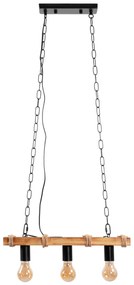 Toolight BOHO LINE, 3-bodové závesné svietidlo 3xE27 APP1319-3CP, hnedá-čierna, OSW-02461