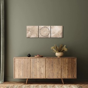 Obraz - Mandala (s hodinami) (90x30 cm)