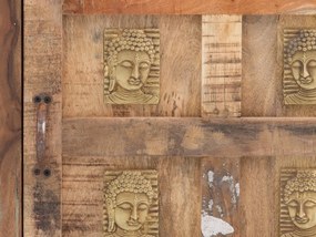 furniture-nabytek.cz - Masívny rohový vysoký šatník Sumana z recyklovaného dreva, lakovaný, hnedý – 65×30×185 cm
