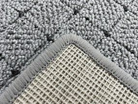 Vopi koberce Kusový koberec Udinese šedý ovál - 60x110 cm