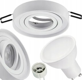 Pohyblivé zapustené svietidlo GU10 s 3w žiarovkou - teplá farba