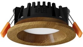 APLED - LED Podhľadové RONDO WOODLINE LED/3W/230V 4000K pr. 9 cm dub masív