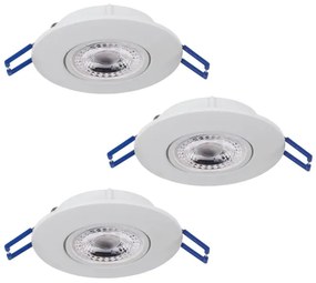 Eglo 75763 - SADA 3x LED Podhľadové svietidlo ZUJAR LED/3,4W/230V biela