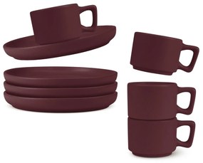 BerlingerHaus Súprava hrnčekov na espresso s podšálkami Leonardo 100 ml, 4+4 ks