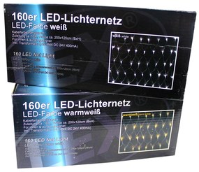 Linder Exclusiv Vianočná svetelná sieť 160 LED LK008W Teplá biela