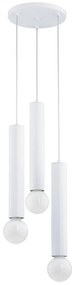 Luster na lanku TWISTER 3xE27/60W/230V pr. 28 cm biela