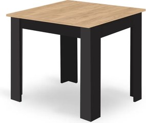 Jedálenský stôl ARTISAN naturálny / čierny, so štyrmi stoličkami WAT čierne / naturálne