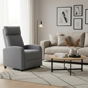 Relaxačné polohovacie TV kreslo SOFI — menčester, sivá