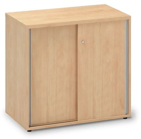 Nízka skriňa ProOffice, posuvné dvere 80 x 45 x 73,5 cm, divoká hruška