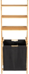 Wenko Rebríkový regál s košom na bielizeň Ecori, 152 x 35 x 57 cm