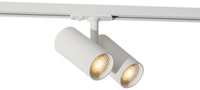 Moderný koľajnicový systém s 3 reflektormi biely 1-fázový - Iconic Scopio