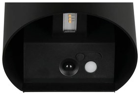 LED nástenné vonkajšie svietidlo so senzorom pohybu na USB (výška 10 cm) Genie – Trio