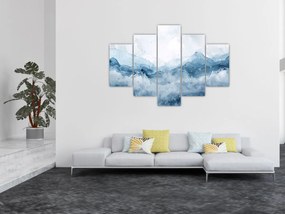 Obraz - Mraky a vlny, akvarel (150x105 cm)