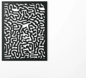 drevko Minimalistický obraz Labyrint Rozmer obrazu: 42,5 x 32,5 cm, Farba dekorácie: Čierna