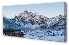 Obraz canvas Horské zimné jazero 140x70 cm