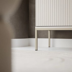 Komoda ADRIENNE s LED osvetlením , čierna matná + dub wotan