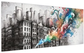 Obraz - Priemyselný život (120x50 cm)
