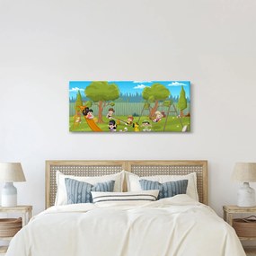 Obraz - Deti na ihrisku (120x50 cm)